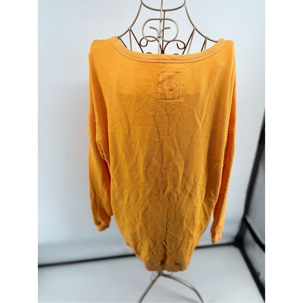 Aerie yellow orange women’s sweatshirt size medium 100% cotton - Picture 8 of 12